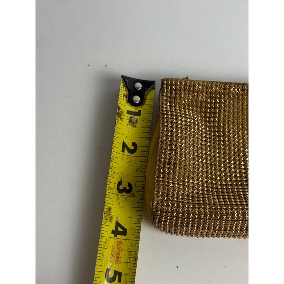 Whiting Davis Gold Mesh Coin Purse‎ Evening Bag Vintage Clutch - Picture 9 of 13